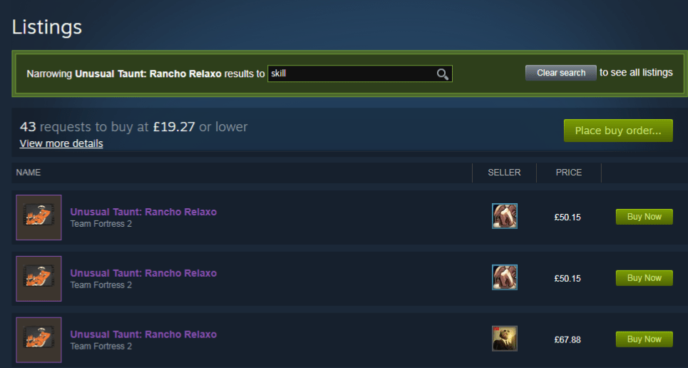 Skill Gotten Gains Taunt Rancho Relaxo backpack.tf