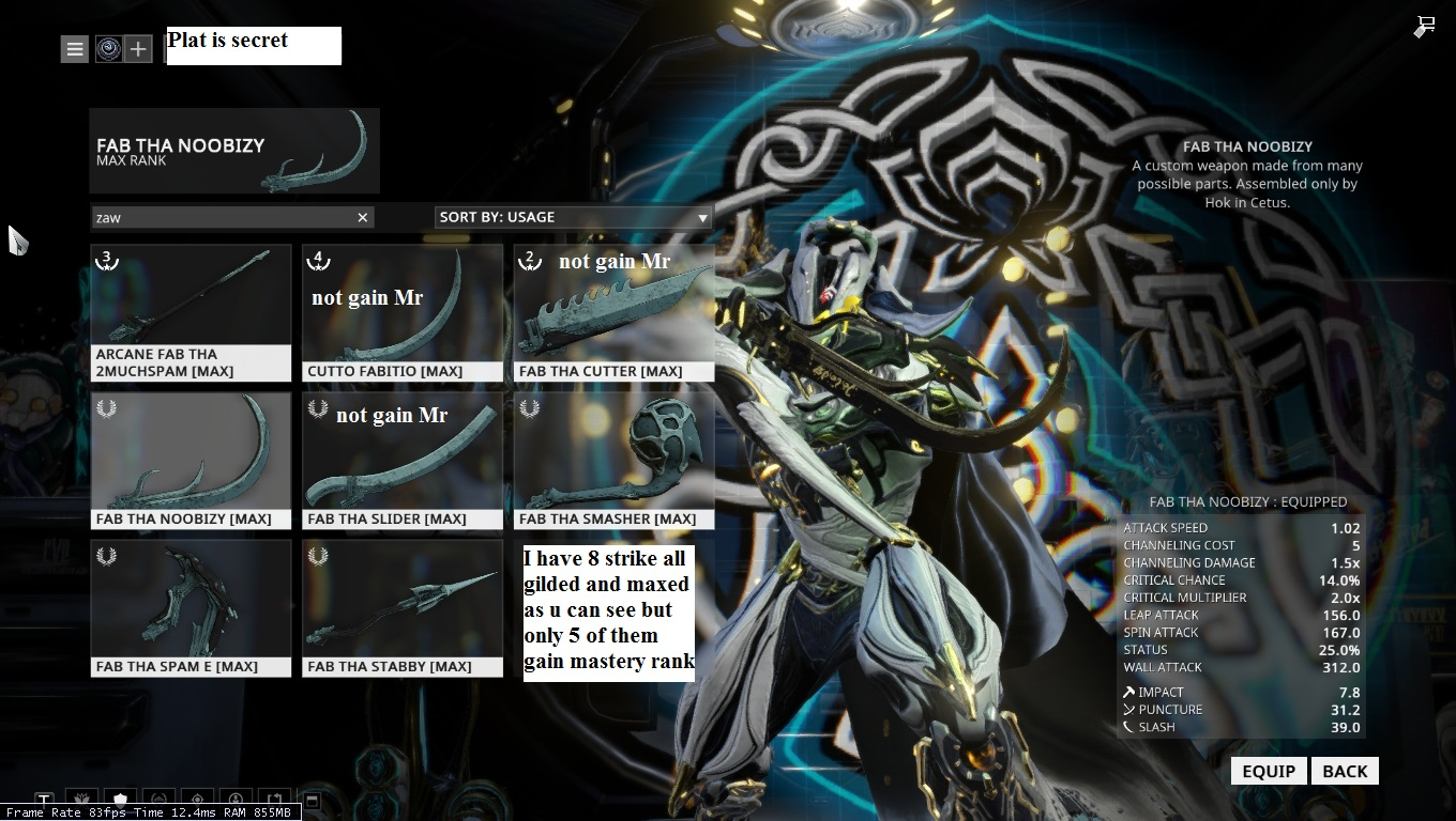 Zaw Strike not gain mastery rank ( My mistake Please Ignore ) General