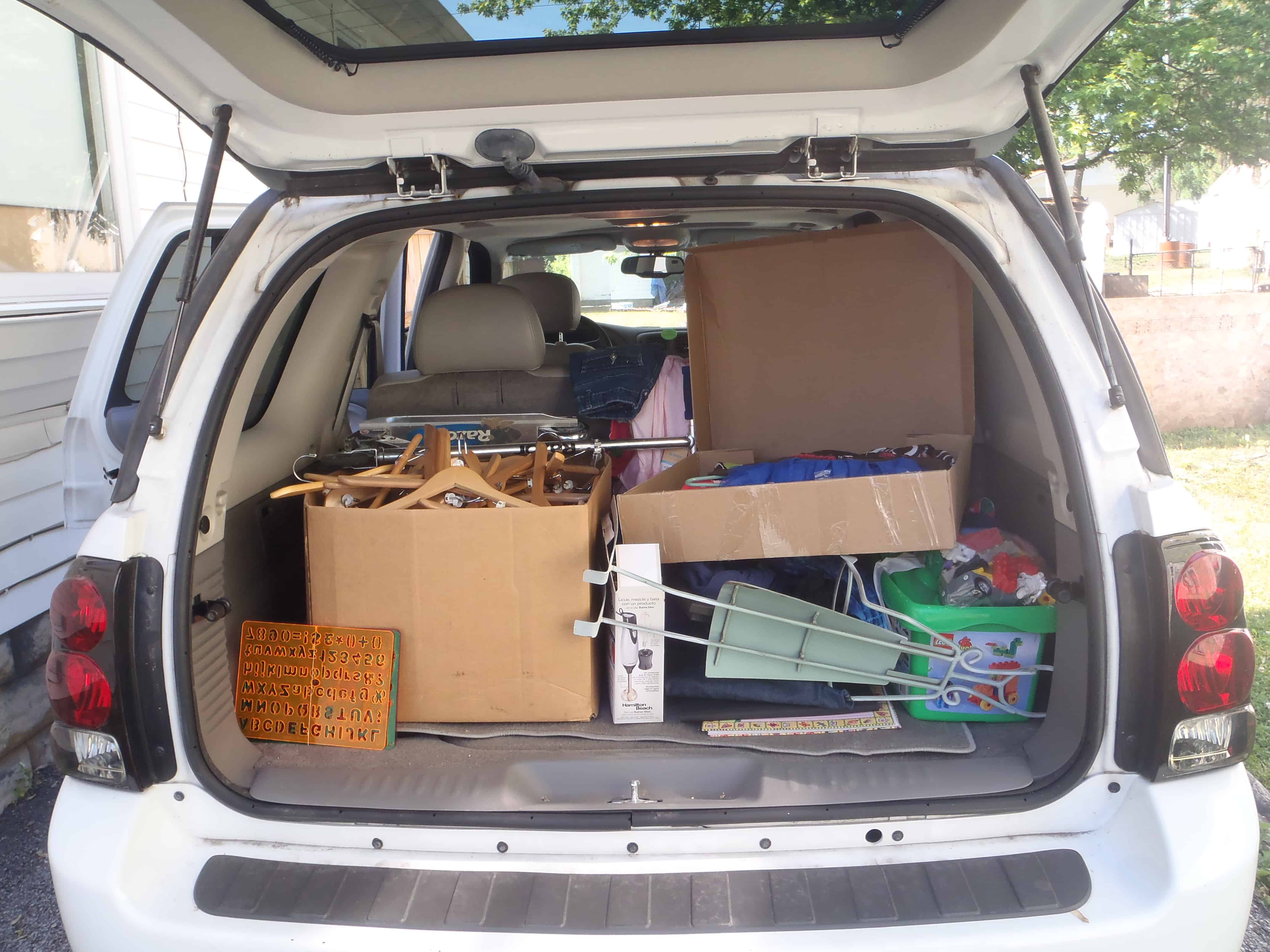 Yard Sale full SUV Snail Pace Transformations