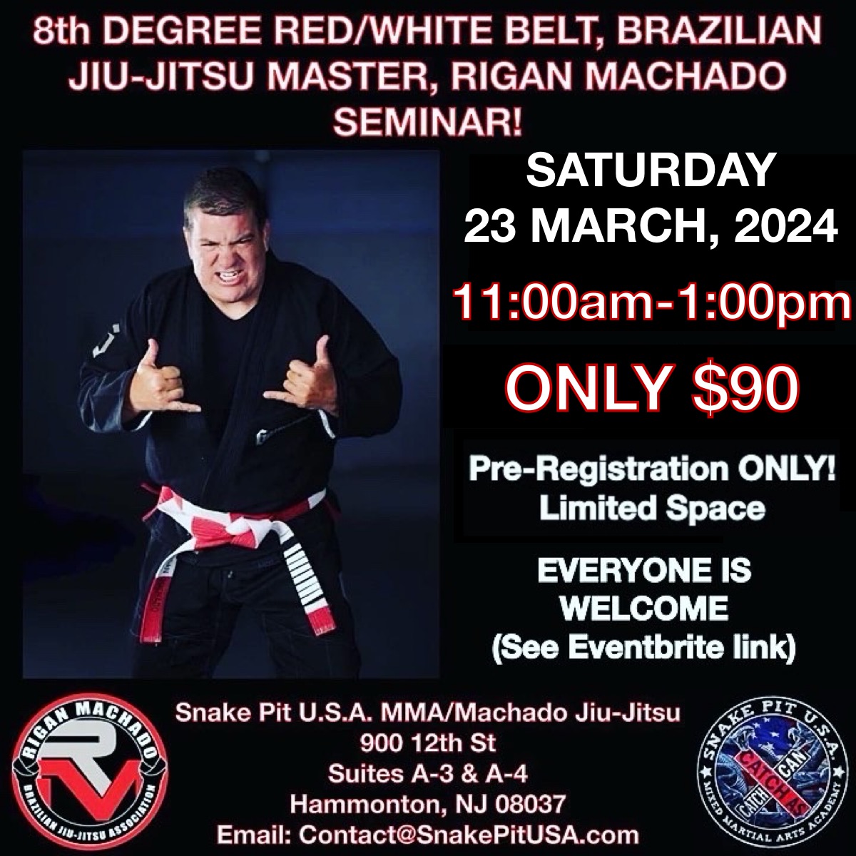 RIGAN MACHADO SOUTH JERSEY BRAZILIAN JIUJITSU SEMINAR! Snake Pit U.S