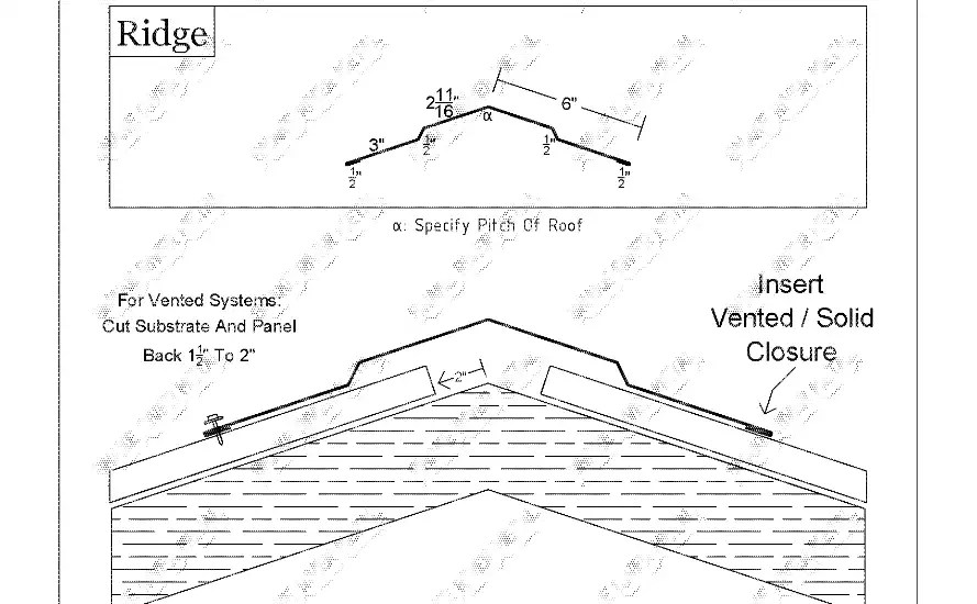 Ridge Cap PBR Trim Snake River Metal