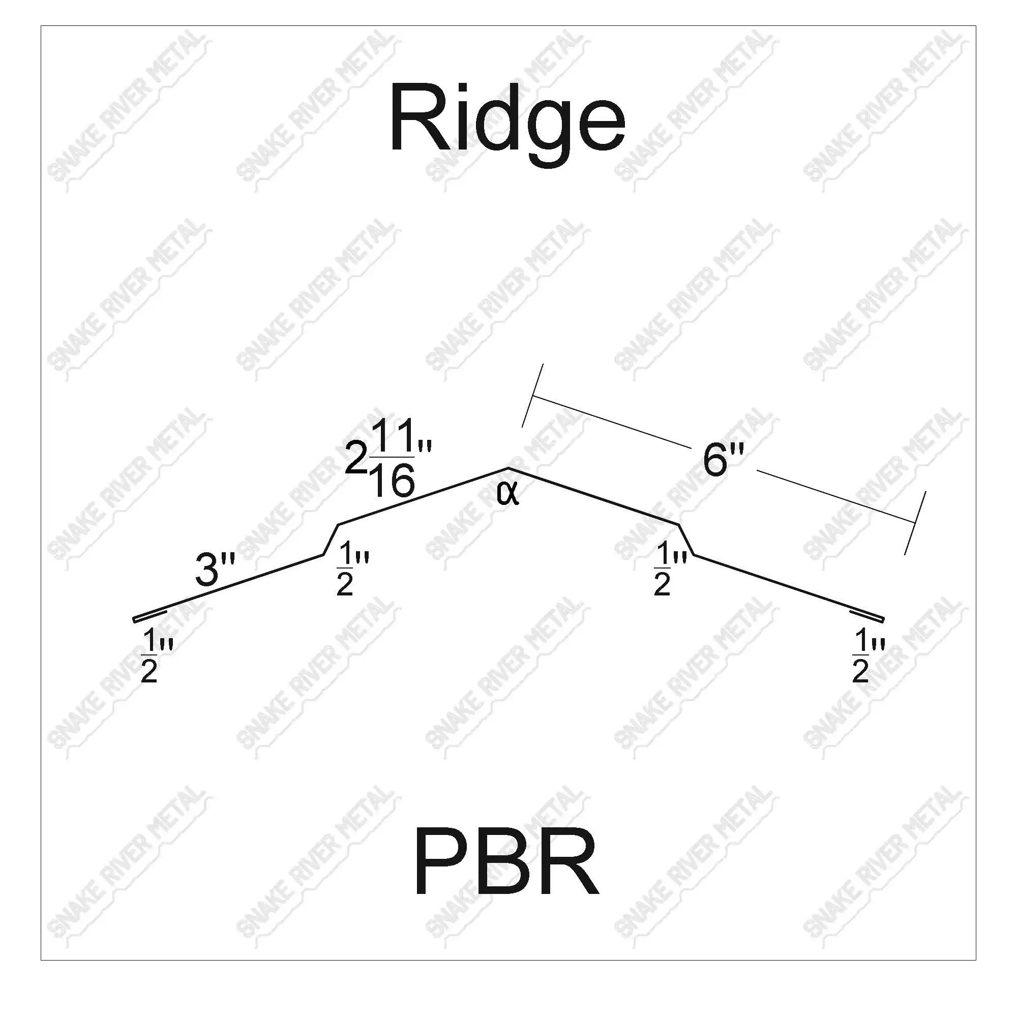 Ridge Cap PBR Trim Snake River Metal