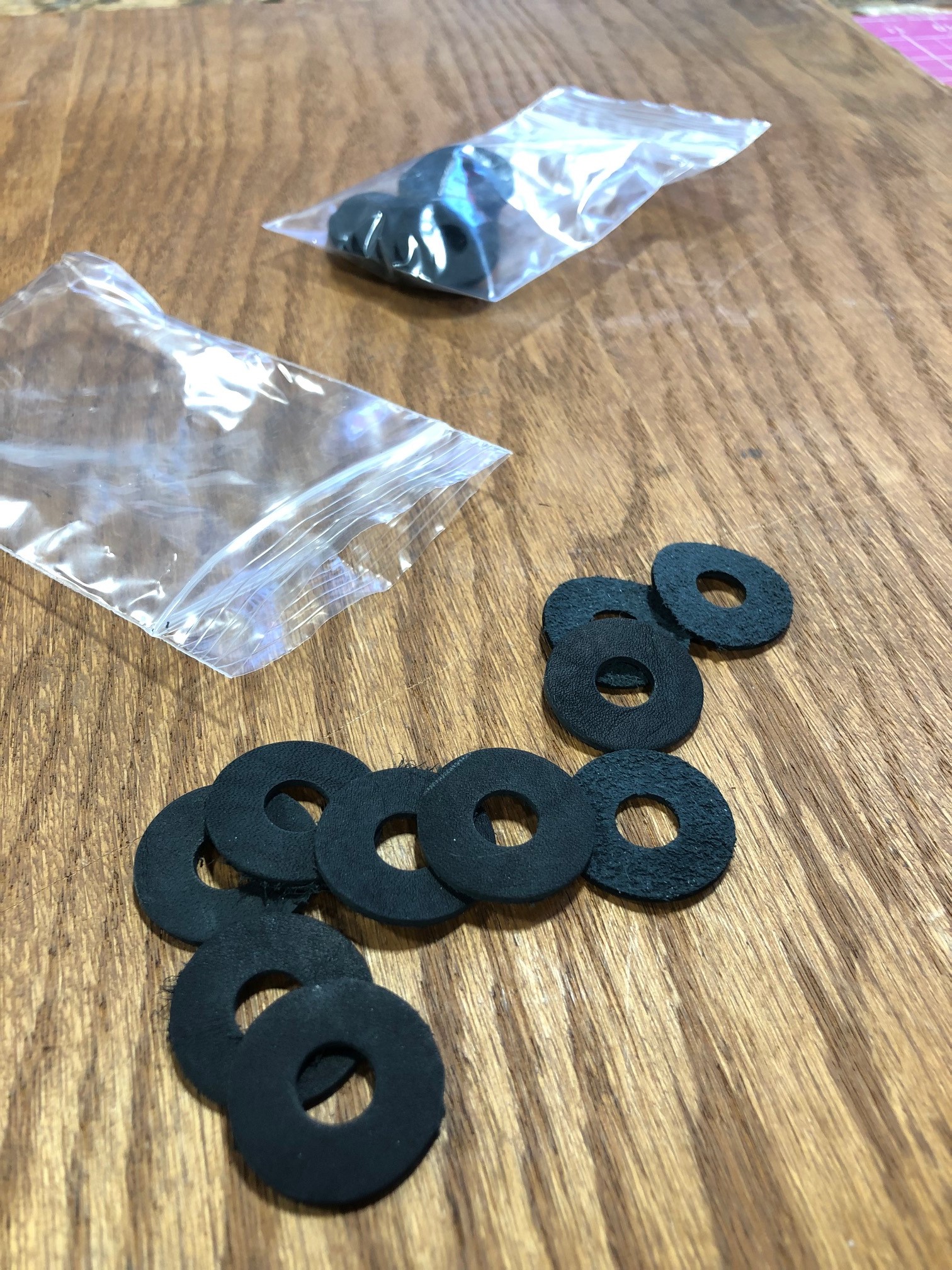BLACK LEATHER WASHERS SNAP FABRICATIONS