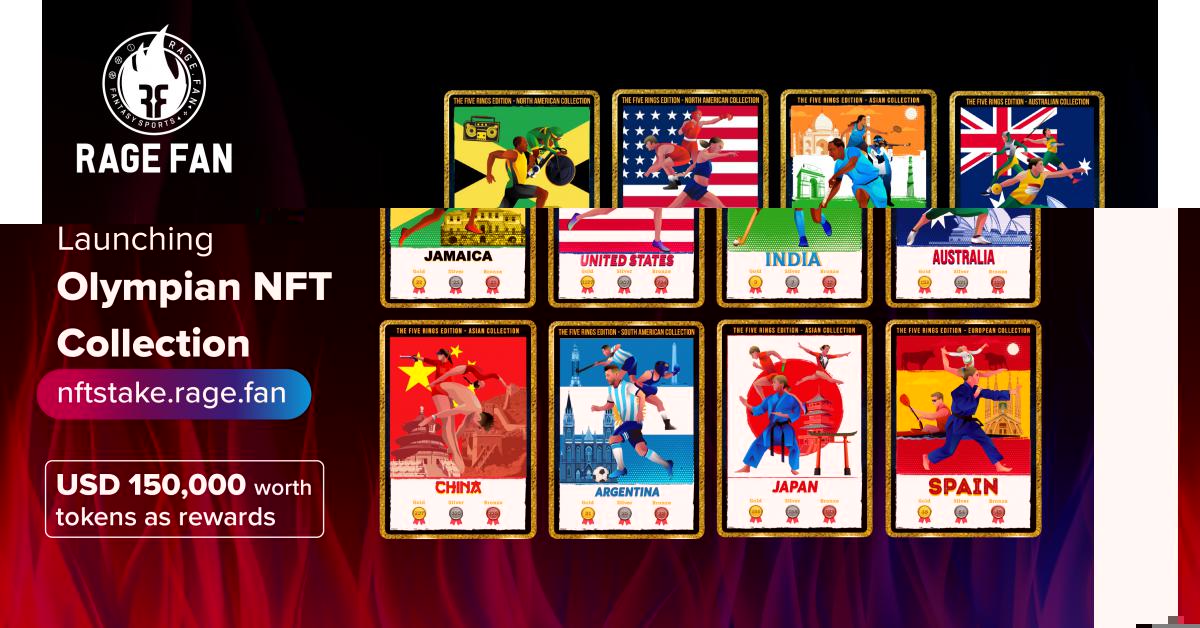 Rage.Fan launches limited edition Olympian NFT Mints to