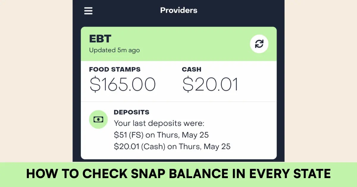 How to check your SNAP Balance in every state