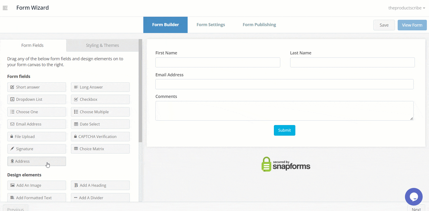 Address Snapforms Resources & FAQs