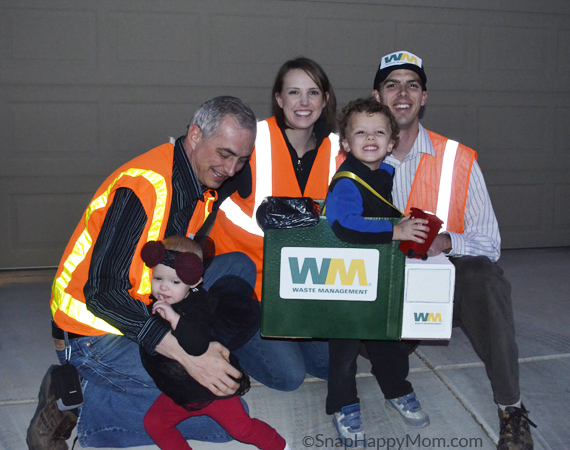 Our Family Halloween Costumes Waste Management! 2013 Snap Happy Mom