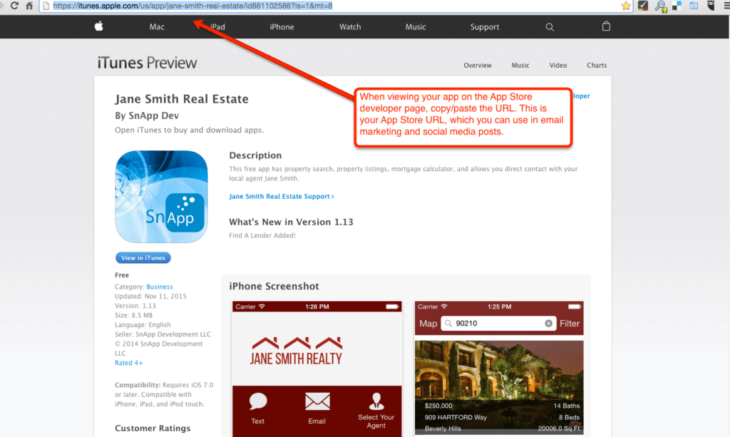 Where do I find my Mobile App download URL? SnApp Apps