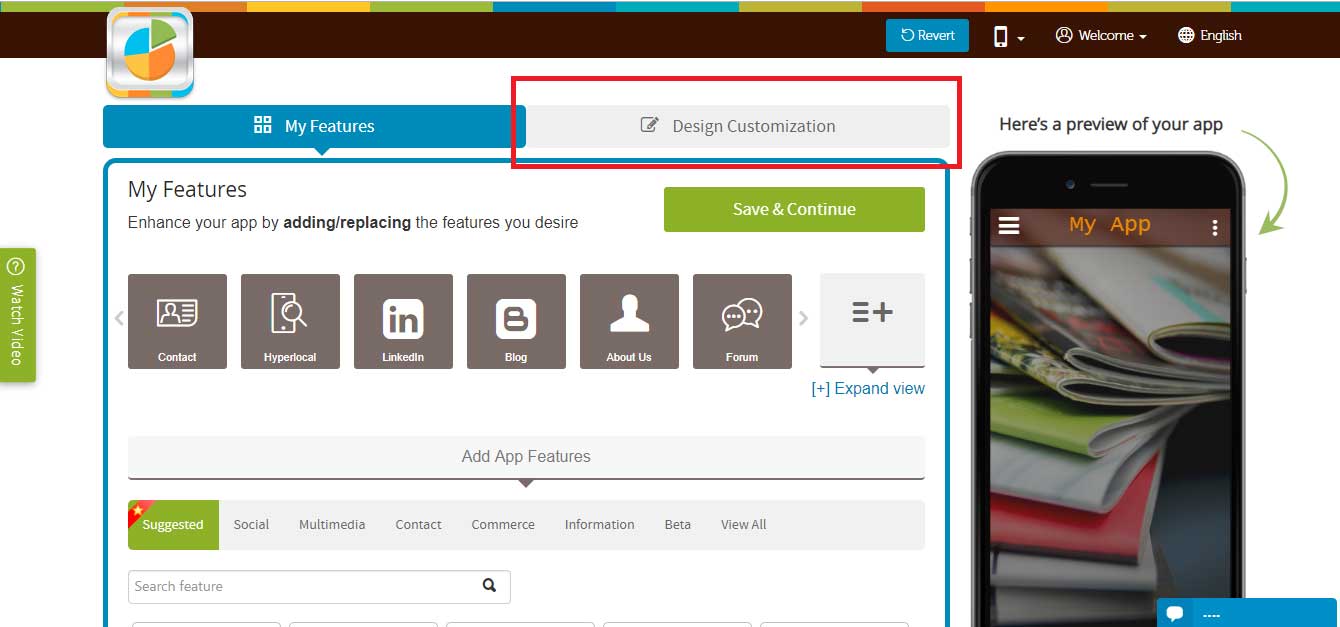 Step 5 Scroll down and click on Background option