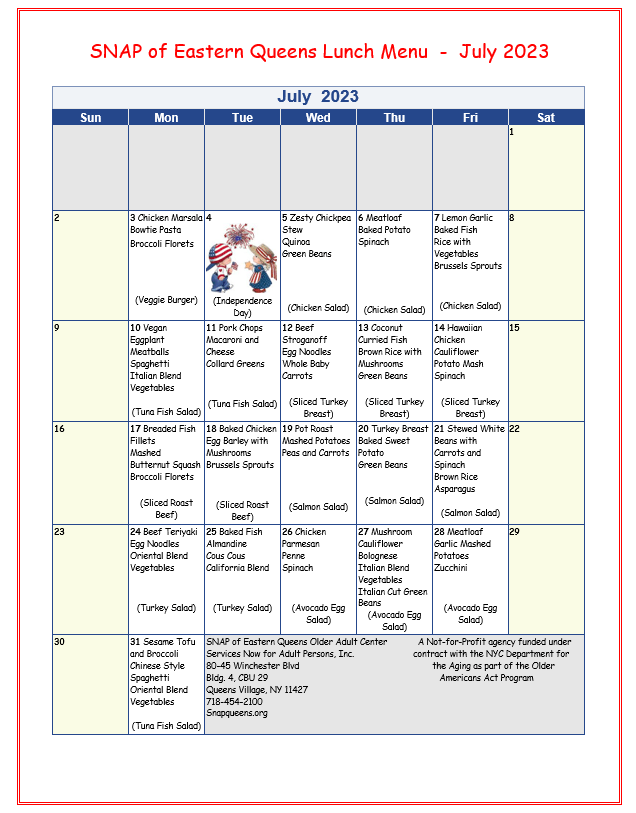 SNAP’s Newsletters Snap Queens