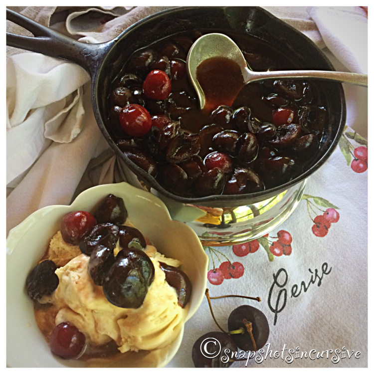 Flaming Cherries Jubilee snapshotsincursive