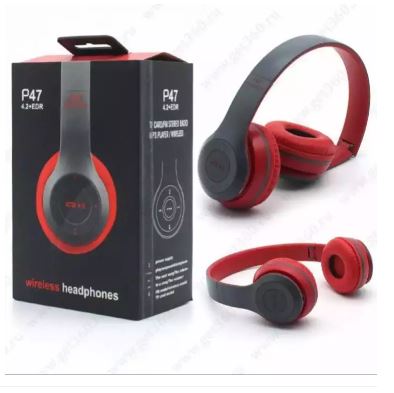 P47 Wireless Headphones, Bluetooth Foldable Headset with Microphone
