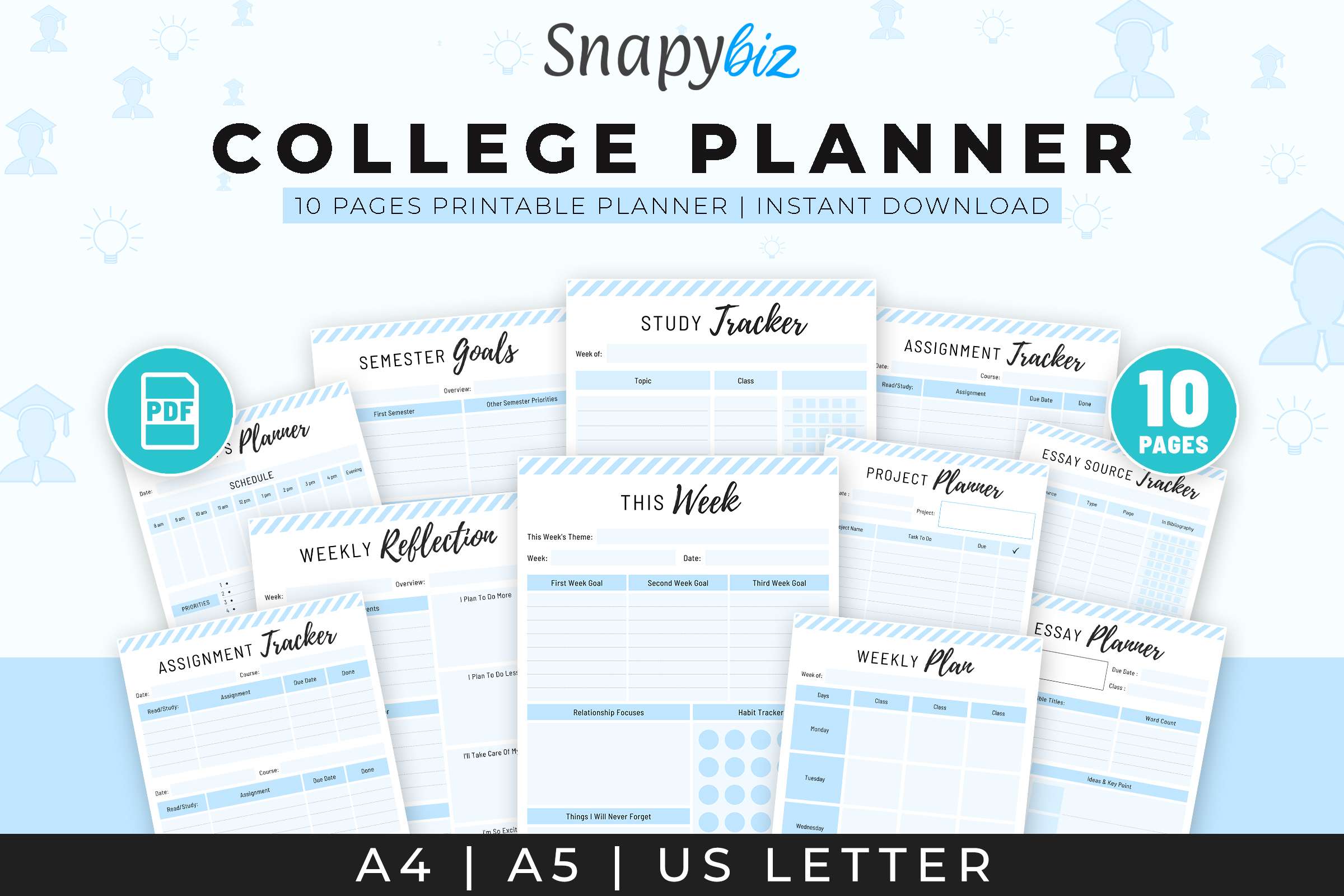 Best College Student Printable Planner College Planner Pro