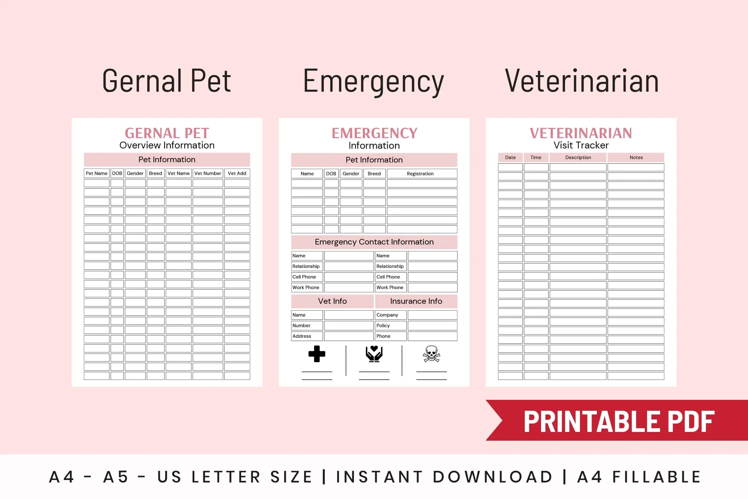 Free Pet Binder Printable Free Pet Binder Printable