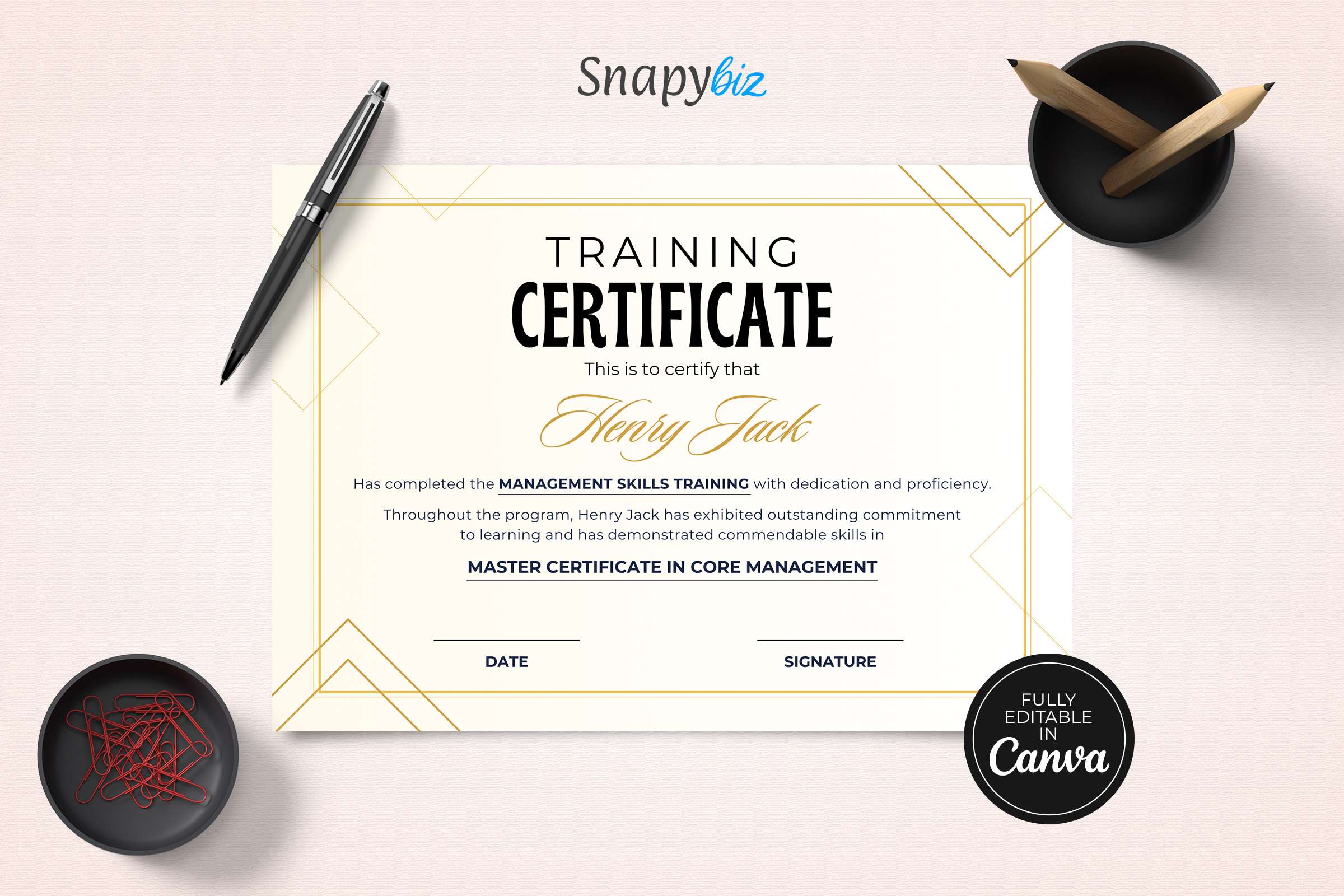 Training Certificate Template