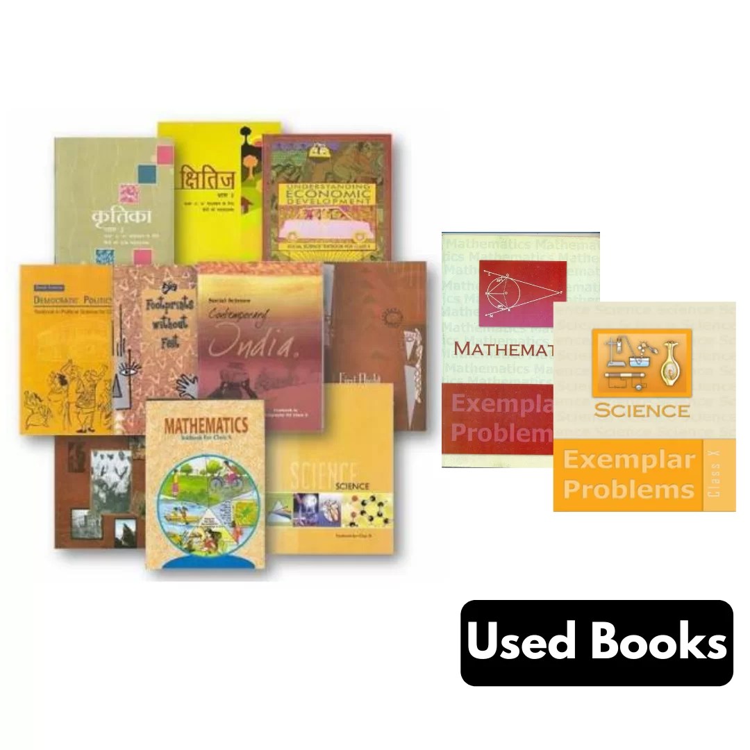 Class 10th NCERT Bookset + Mathematics + Science Exemplar (12 Books Set