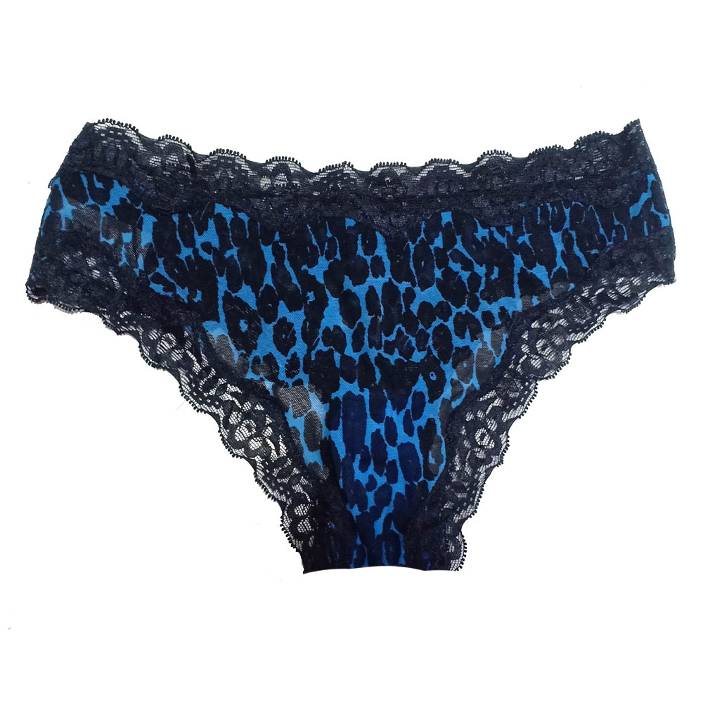Body Intimates Super Hot Blue Leopard Print Lace