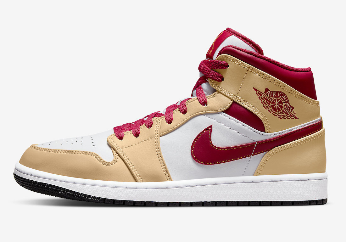 Air Jordan 1 Mid White Onyx Cardinal Red 554724201 Release Date SBD