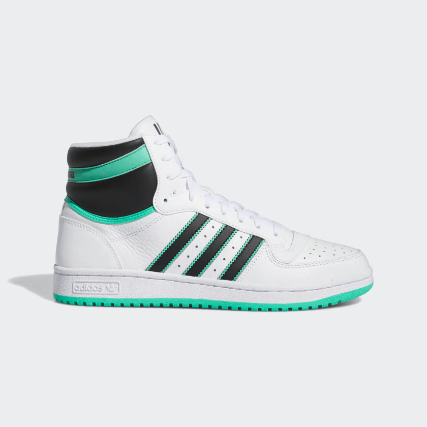 adidas Top Ten Hi 'Cloud White / HiRes Green' 33.75 Free Shipping