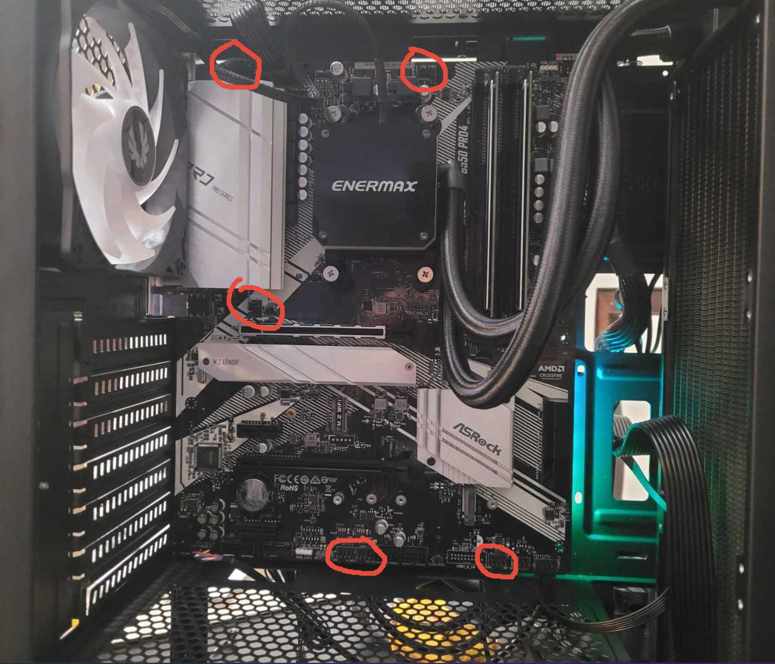 So this is my first pc build and i have a problem. None of my fans work