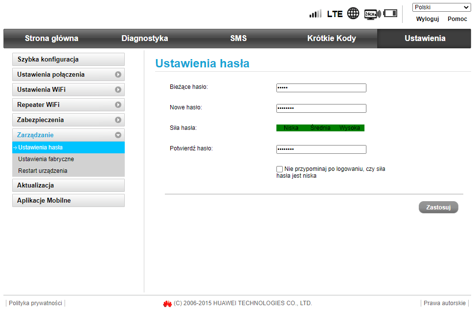 HUAWEI E5573 Konfiguracja urządzenia (Zmiana Ustawienia APN) DaQu.pl