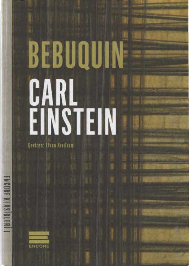 Carl Einstein Bebuquin Eski Kitaplarım Eskiden günümüze kitaplar