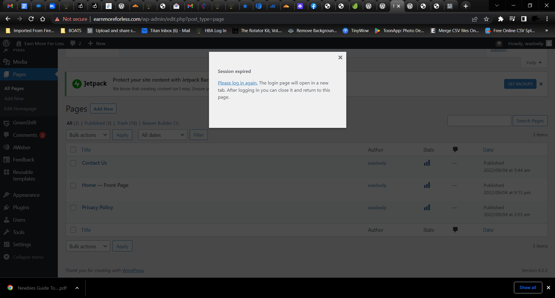 changed the URL in Settings > General and now can’t access Control