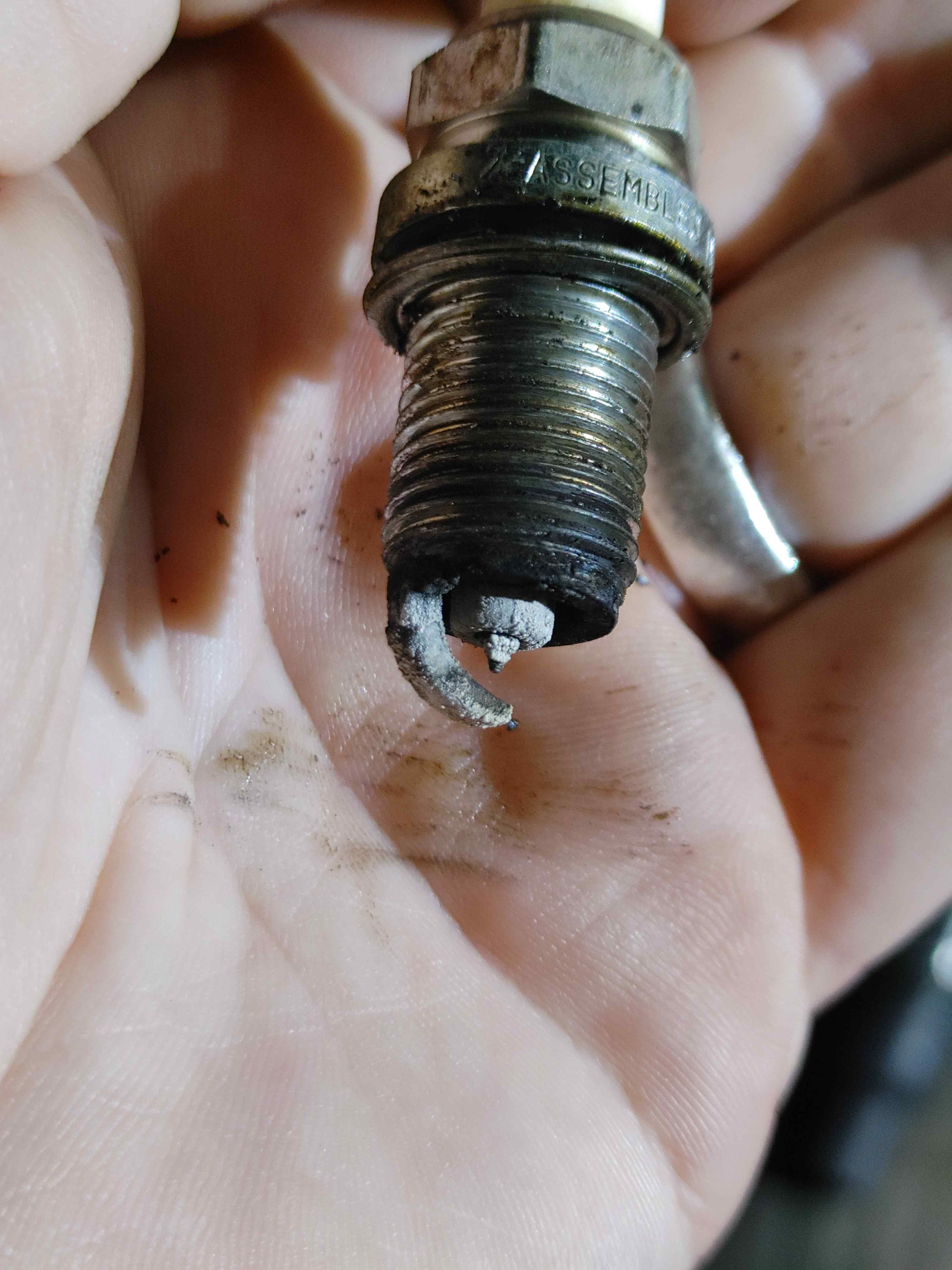 lack of power, possible exhaust leak at manifold flange and/or clogged