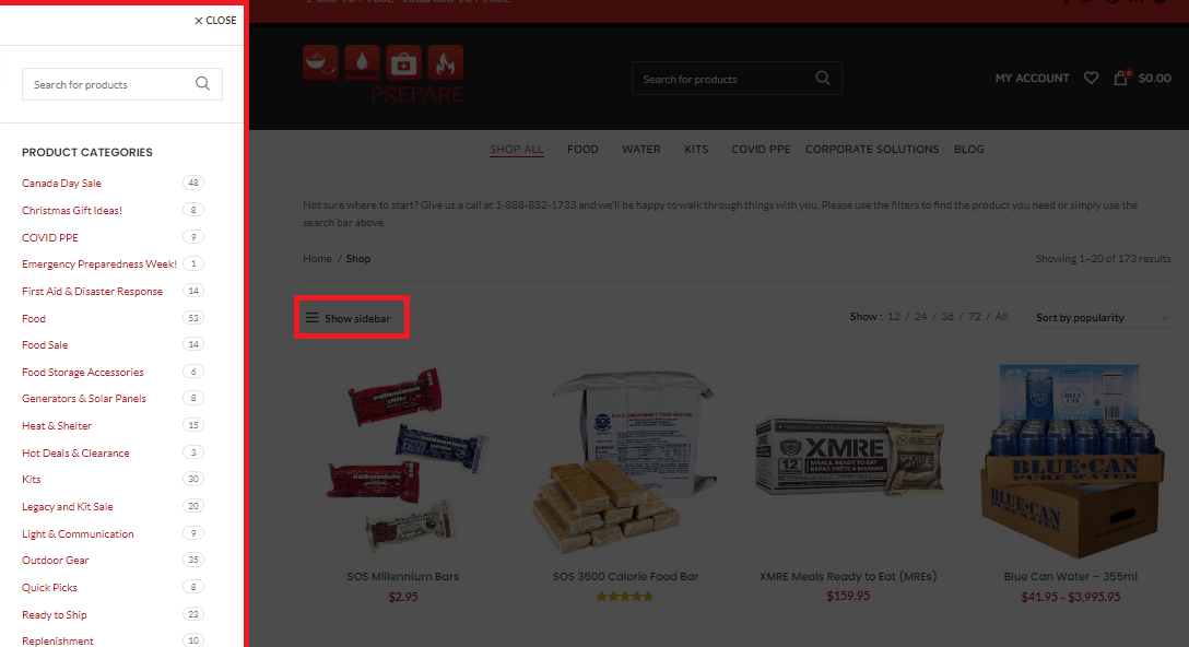 Off canvas sidebar for Mobile is not working XTemos