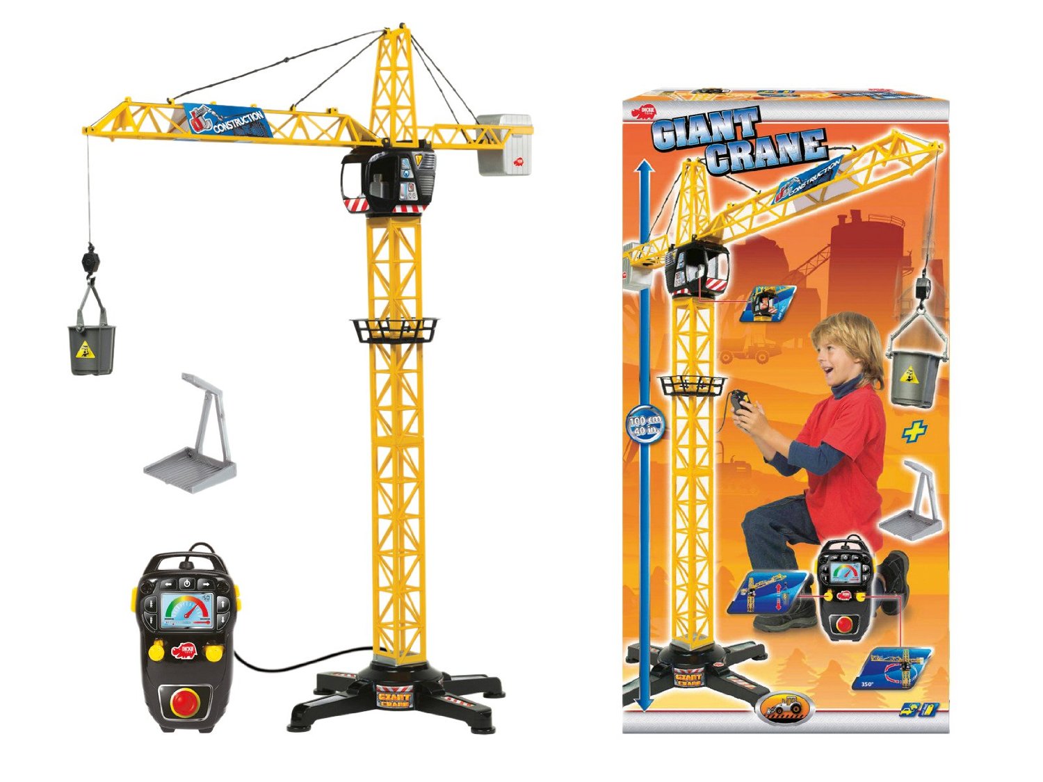 [AMAZON] Dickie Spielzeugkran mit KabelFernsteuerung (links, rechts, auf und ab) 100 cm für nur