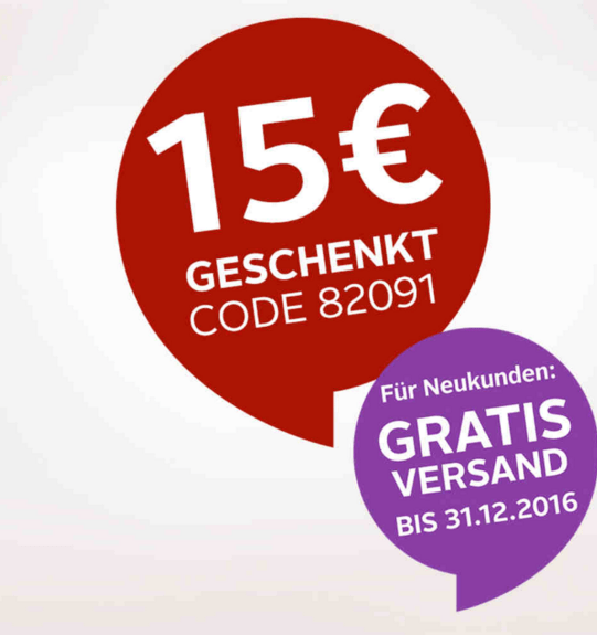 Tipp wieder da! 15, Euro NeukundenGutschein mit Mindestbestellwert