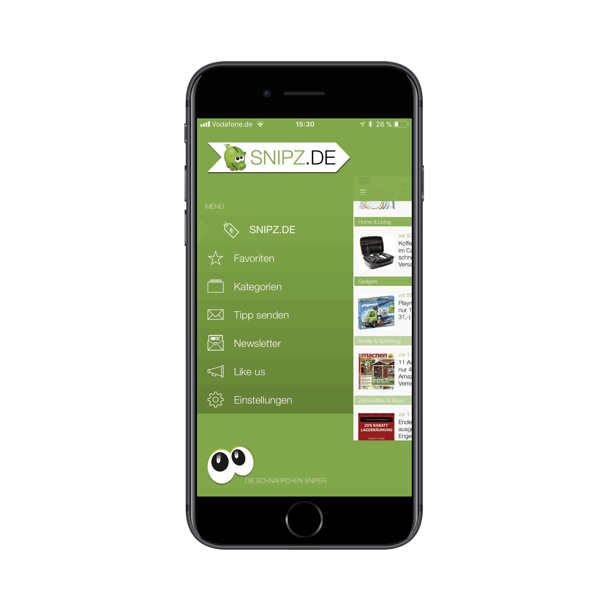 Snipz.de als App für iOS und Android gratis downloaden im Appstore