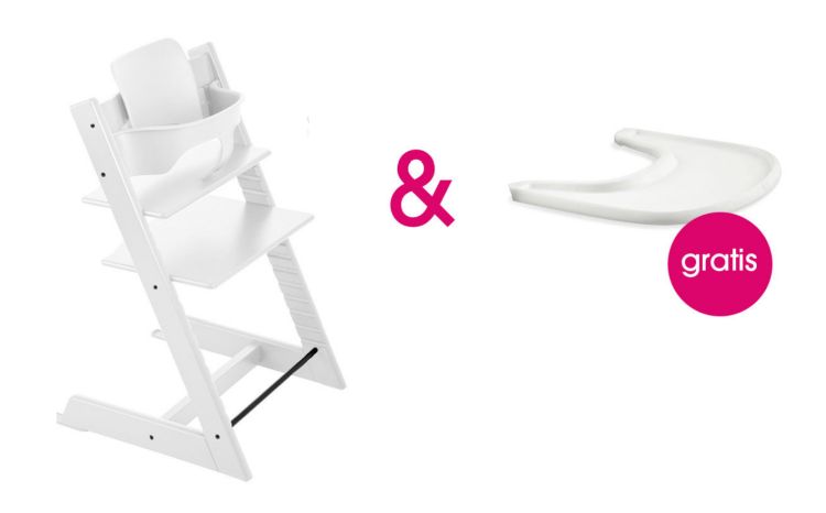 STOKKE Tripp Trapp Hochstuhl inkl. Baby Set Buche weiß