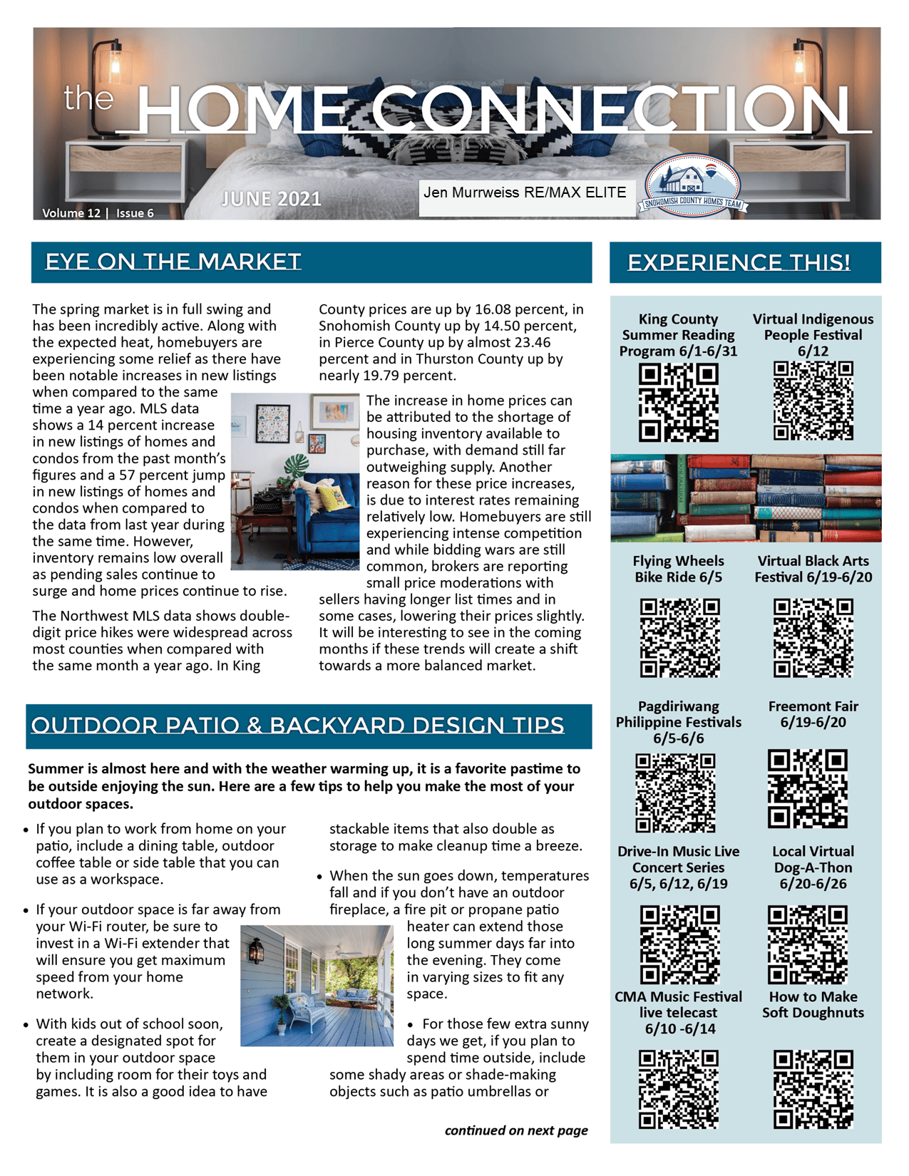 The Home Connection for June Snohomish County Homes Real Estate
