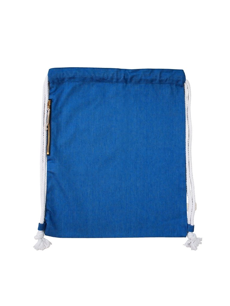 Denim Drawstring Bag (Light Blue) Snort Label
