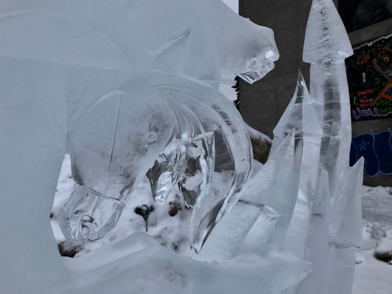Deep Freeze Festival Ice Sculpture Snowbird of Paradise