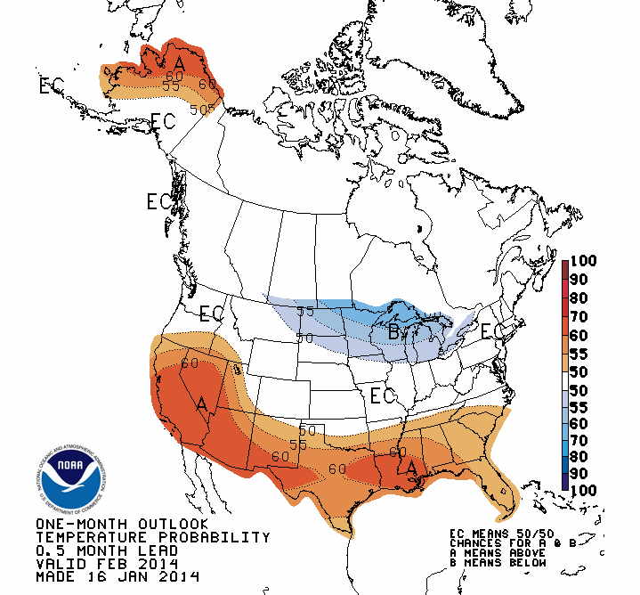 NOAA's February Forecast for the United States of America SnowBrains