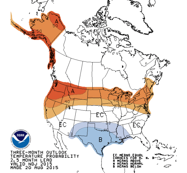 NOAA's Official Early Winter 2015/16 Outlook for the USA Nov, Dec, Jan