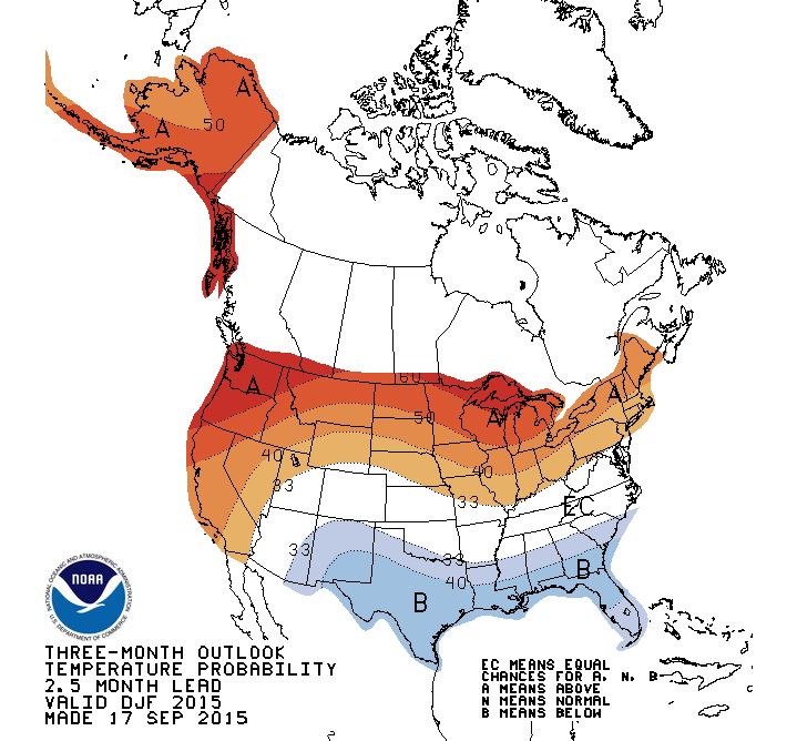 NOAA's Official 2015/16 Winter Outlook for the USA SnowBrains