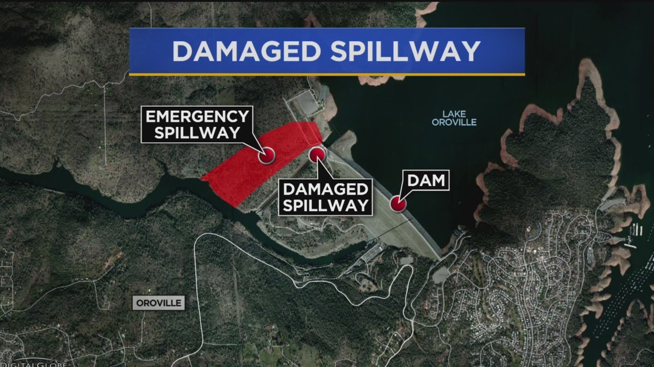 Emergency Evacuation Issued for Oroville Dam, CA Area Due to Potential