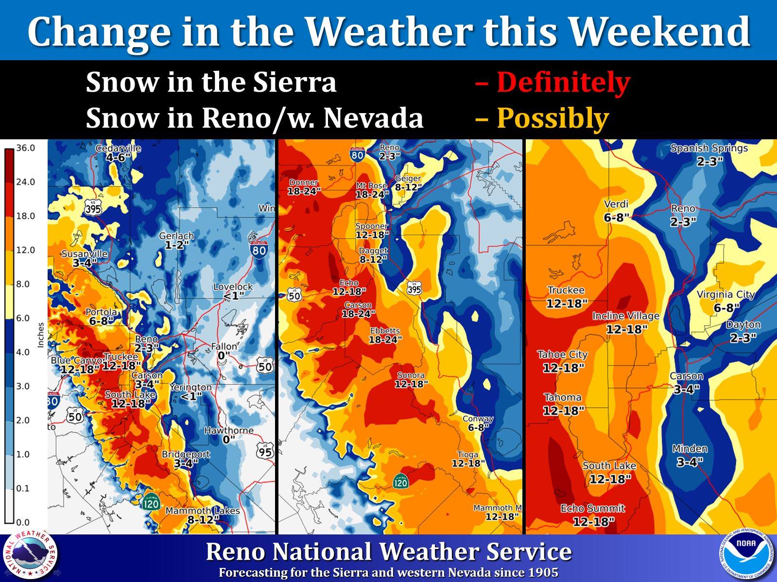 CA Storm Upgrade Winter Storm Warnings Issued 12 FEET of Snow Over
