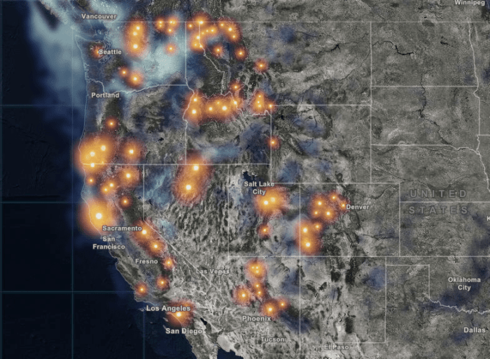 RealTime and Interactive Map of Current Wildfires in the USA SnowBrains