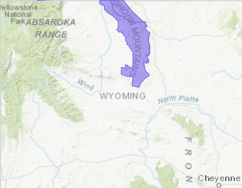 NOAA Significant Snowfall Expected For Bighorn Mountains, WY Up To 11" of Snow Above 10,000ft