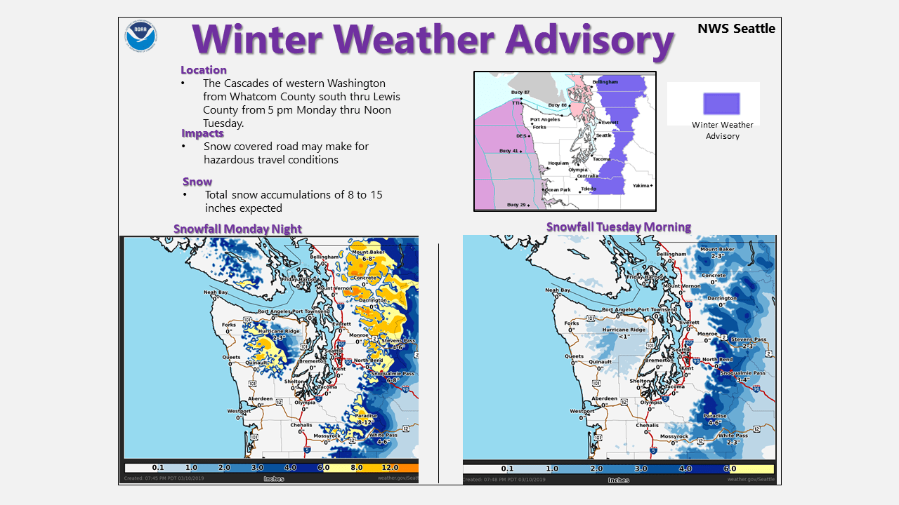 NOAA Winter Weather Advisory Issued For Crystal Mountain Resort, WA