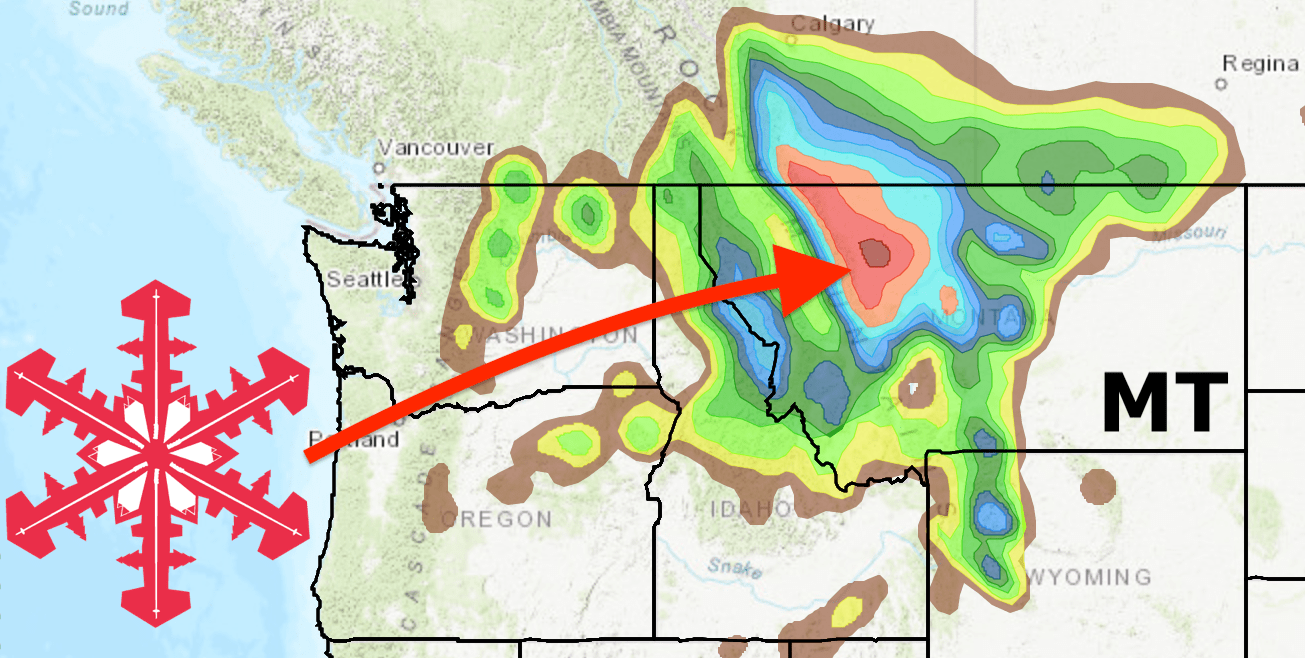 NOAA Winter Storm Warnings Issued in Montana 1250" of Snowfall