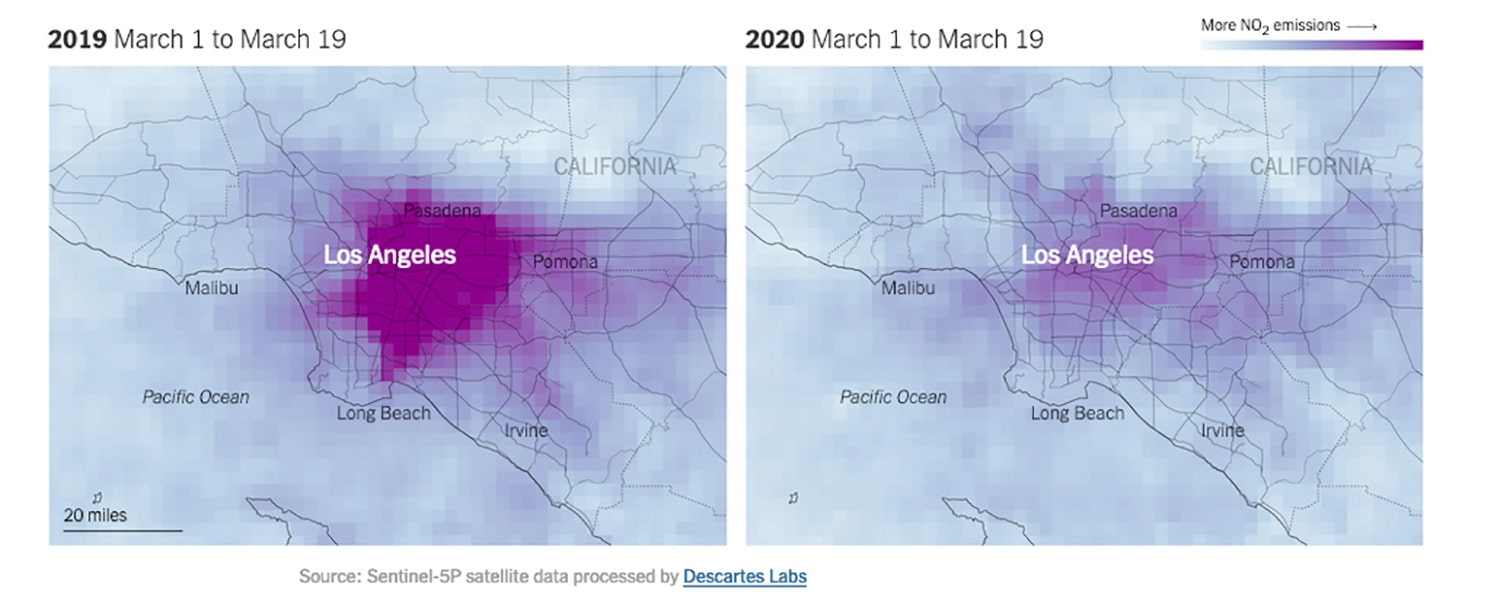Air Quality in Los Angeles, CA Best It's Been in Decades Traffic Down