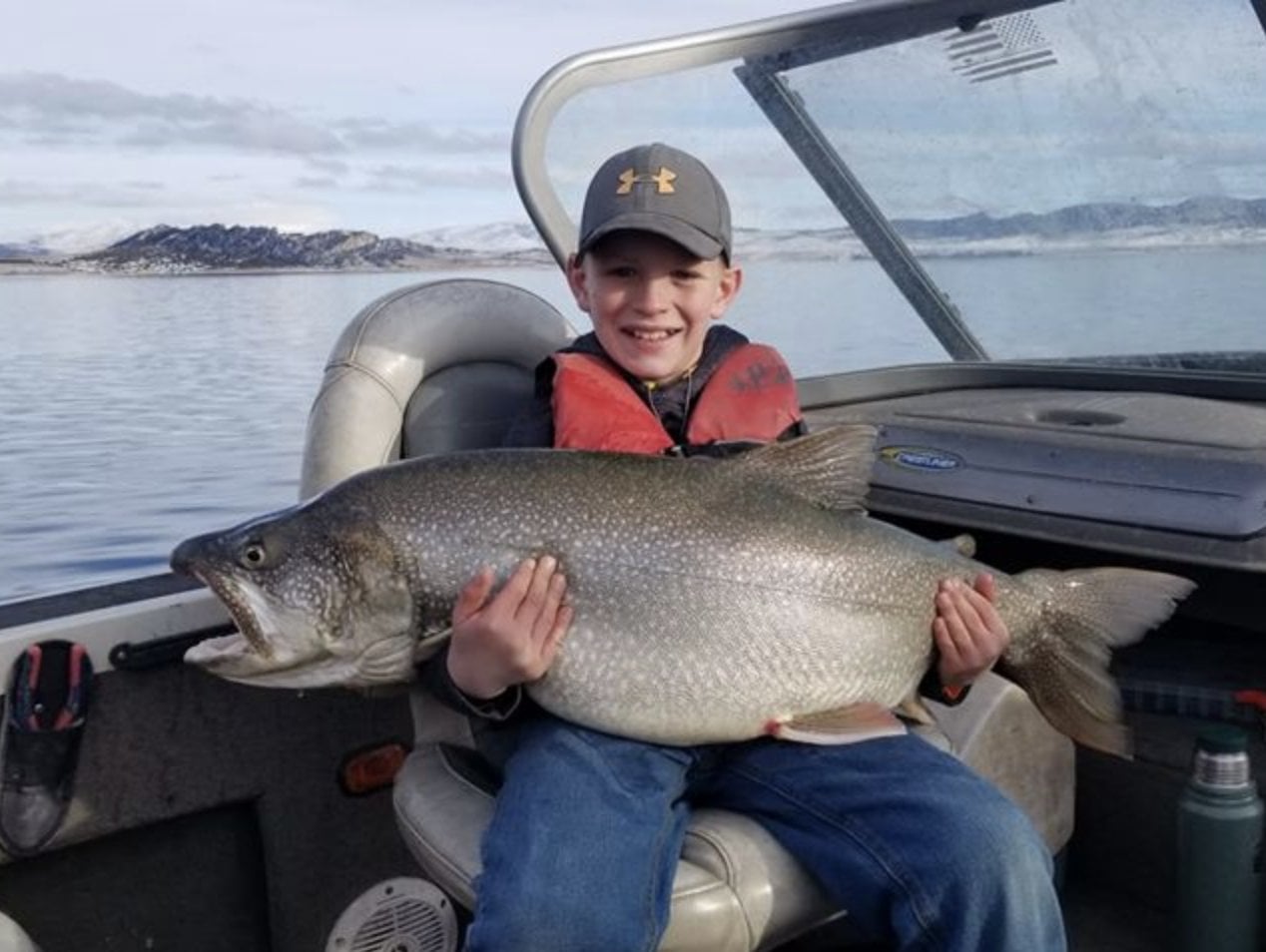 10YearOld Utah Boy Catches 41Pound Lake Trout Almost Breaking Record