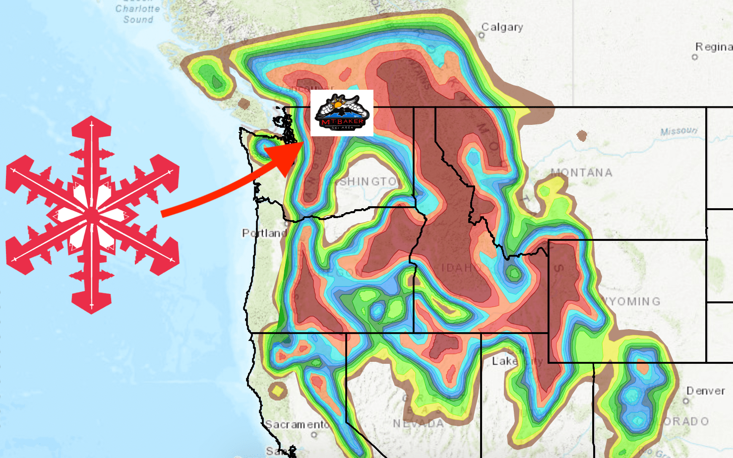 13 Feet of Snow Expected Through Saturday for Mt. Baker Ski Area, WA