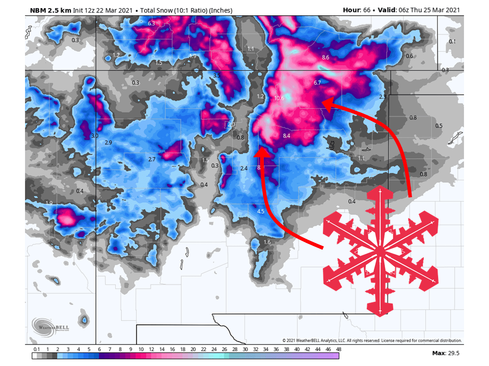 SnowBrains Forecast 12 Feet For Colorado and New Mexico Mountains