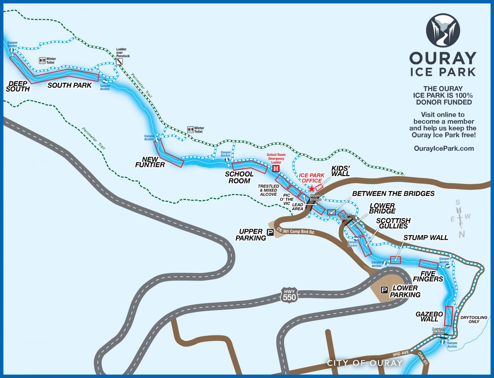 Ouray Ice Park Map 12,000 Pounds of Rockfall Destroys Vital Infrastructure in Ouray
